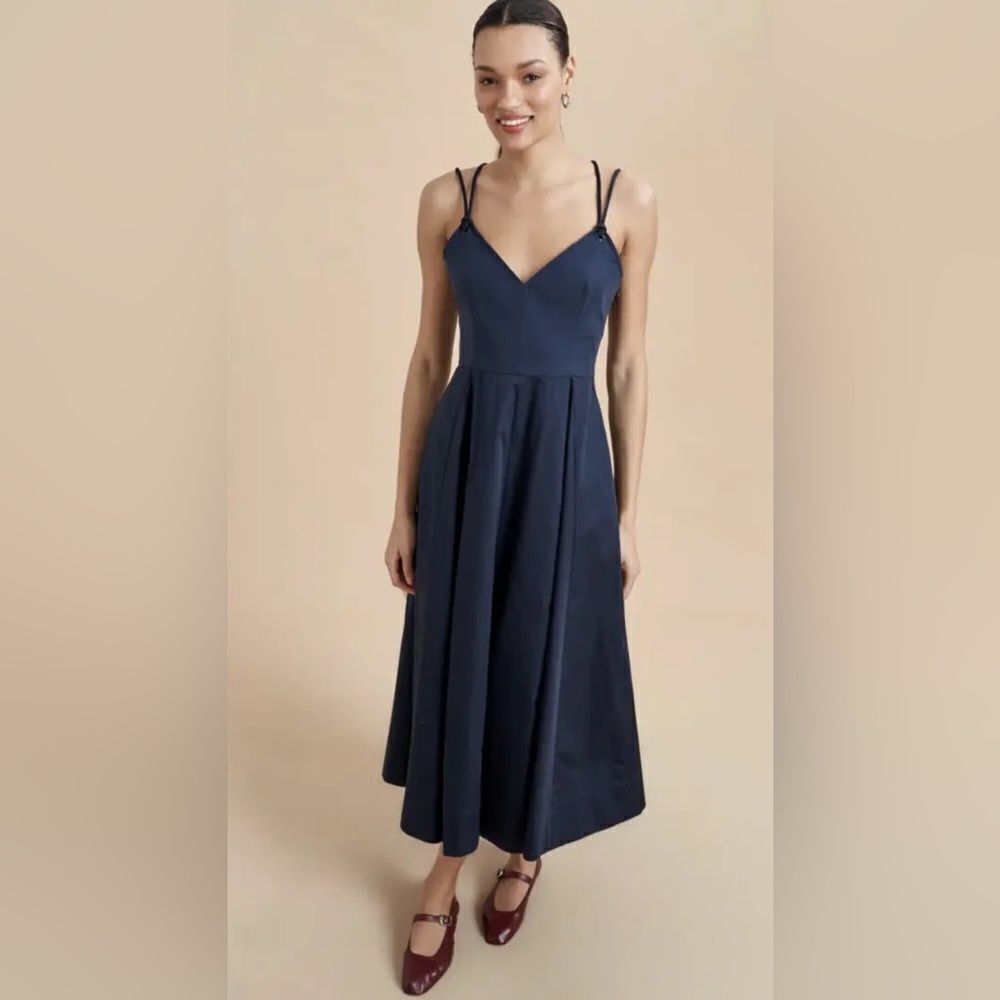 NEW LA LIGNE Evelyn Dress in Midnight dark blue - Picture 8 of 13